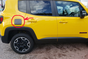 JEEP　RENEGADE　ジープ　レネゲード　BU24　アルミ　フューエルキャップカバー　2枚セット　給油口カバー