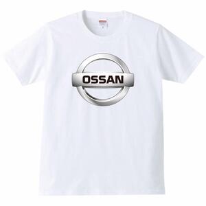 【送料無料】【新品】OSSAN おっさん Tシャツ パロディ おもしろ プレゼント メンズ 白 Sサイズ