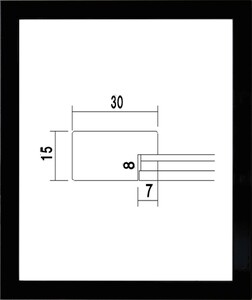 デッサン用 額縁 木製(MDF)フレーム 5906 八ッ切サイズ ブラック