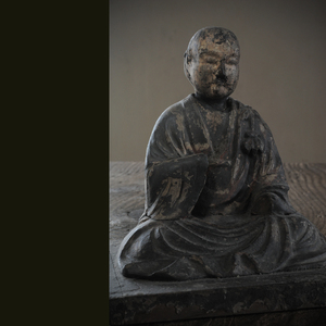 即身仏みたいな木彫像 　信仰 神像 仏教美術 古道具 民藝 民芸 仏像 茶室 佛敎美術 wabisabi antique art zen