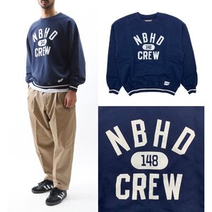 【サイズ選択】新品★ネイバーフッド★カレッジロゴ　スウェットトレーナー★COLLEGE SWEATSHIRT LS ★ネイビー★紺★NEIGHBORHOOD