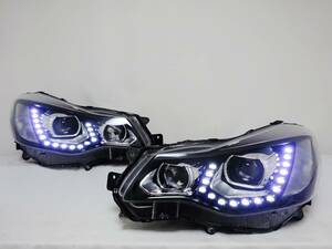 超希少 程度良好 インプレッサ XV GPE FB20 12-17 GJ2 3 6 7 GP3 6 7 社外 LED ヘッドライト ヘッドランプ 左右 ②