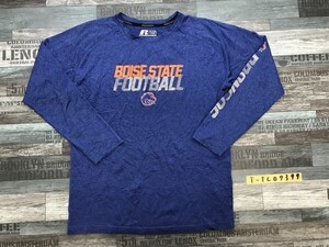 RUSSELL ラッセル キッズ BOISE STAGE FOOTBALL プリント ロンT 大きいサイズ XL 杢ブルー