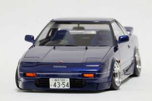 1/24 ハセガワ　AW11 MR-2　ダークブルーメタリック　TE37V SL　完成品