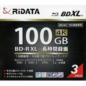 【ゆうパケット対応】RiTEK ブルーレイディスク RIDATA BD-R520PW4X.3P SC A BD-R XL 4倍速 3枚組 [管理:1000024072]