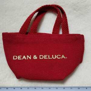 【ミニ】 DEAN&DELUCA ディーン&デルーカ 赤 エコバッグ トートバッグ インテリア ファッション 雑貨 ぬいぐるみ 小道具 クリスマス