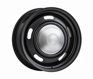 [mBRO] オールドカントリー ハイエース用ホイール 1本 (ブラック) 16×7.0J 6H PCD139.7 +40 スチール製