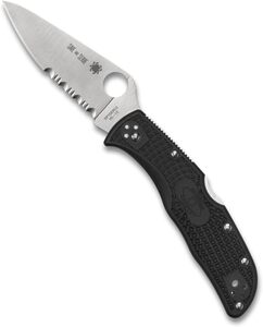 アウトドアナイフ 日本製 C243FPSBKRD スパイダルコ エンデラ ブラック レッドライン 半波刃 Spyderco サバイバルナイフ