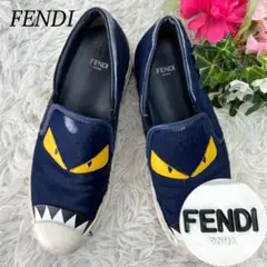 C187 FENDI フェンディ スニーカー メンズ ネイビー サイズ27cm