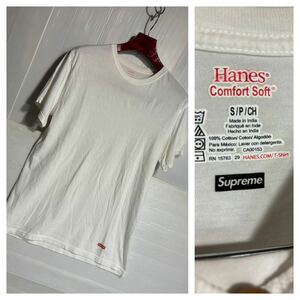 SUPREME シュプリーム　シュープリーム　Hanes Comfort Soft ヘインズ　ボックスロゴ　半袖　Tシャツ　白　S ホワイト