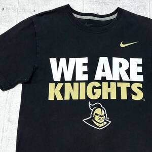 NIKE USA企画 WE ARE KNIGHTS スウッシュ Tシャツ ナイキ　　アメリカ 海外企画 ブラック 黒 フェード Swoosh 騎士 プリント 半袖 柳10155