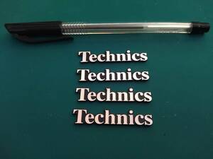 【ゆうパケット送料込】Technics(テクニクス) スピーカー用ミニエンブレム ４個セット　両面テープ付　アルミ製