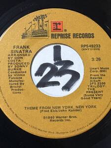 試聴 1980 FRANK SINATRA THEME FROM NEW YORK, NEW YORK 両面EX+ ラージ・プロフェッサーDJネタ