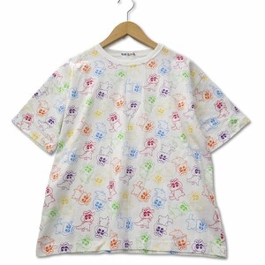 クレヨンしんちゃん 総柄プリント Tシャツ M ホワイト レディース