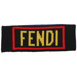 フェンディ FENDI FXS385 A0AB TU ロゴヘアバンド 中古 BS99