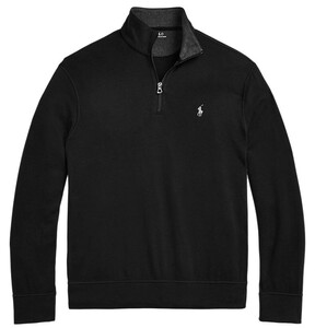 【新品】ラルフローレン ■ クォータージップ プルオーバー ■ メンズ XL / US L ■ ブラック POLO RALPH LAUREN 正規品 