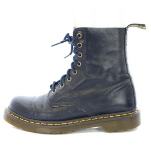 ドクターマーチン DR.MARTENS 1460 PASCAL VIRGINIA 8ホールブーツ ショートブーツ 厚底 レザー UK6 25cm 黒 ブラック /BB レディース