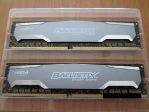 ★：高速＆格安　Crucial DDR4-2400 8GB*2枚(16G) 