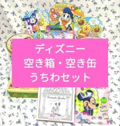 24時間以内発送 ディズニー空き箱空き缶うちわ11点セット