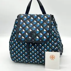 【極美品】Tory Burch Scout リュックサック ミニリュック 青