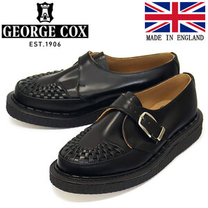 GEORGE COX (ジョージコックス) HAMILTON ALASKA IVC ラバーソール レザーシューズ 040 BLACK UK8-約27.0cm