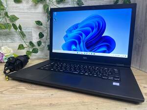 【良品♪】NEC VersaPro VKL21A-5[Core i3(8145U) 2.1GHz/RAM:4GB/SSD:256GB/15.6インチ]Windows 11 動作品