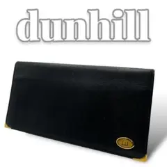 良品 Dunhill レザー ブラック メンズ 長財布 6305