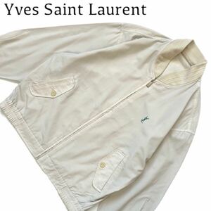 【送料無料】イブサンローラン　ビッグシルエット ナイロンジャケット ブルゾン　ロゴ刺繍　Yves Saint Laurent YSL メンズ　ジップ