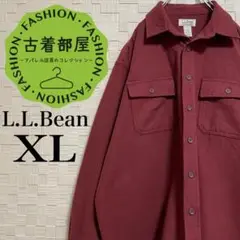 【00s】エルエルビーン シャモアクロス ネルシャツ ワインレッド エンジ XL