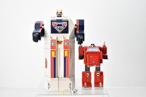 バンダイ 超新星フラッシュマン DXフラッシュタイタン 約27cm + 約15cm[BANDAI][FLASH TITAN][超合金][特撮][ロボット][1986][当時物]H