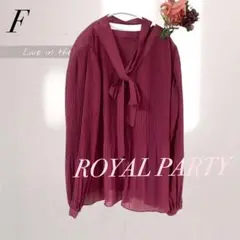 ROYAL PARTY ロイヤルパーティ プリーツ リボン F