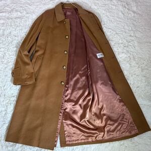 希少!LL大きいサイズ【カシミヤ100%】LOLD ANTHONY ロードアンソニー ステンカラーコート ロング丈 比翼 キャメル XL メンズ 秋冬