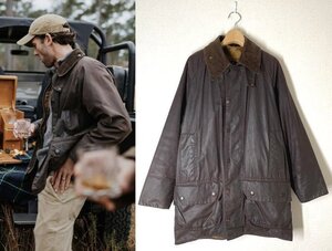 【90s】BARBOUR バブアー ファーライナー付き BEAUFORT ビューフォート オイルドジャケット 36 茶 ブラウン 3ワラント 3クラウン ボア 裏地