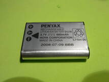 【送料無料】【即決】 PENTAX ペンタックス　【純正品】 バッテリー　　 D-LI78　　　動作品