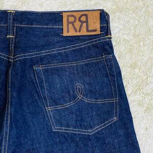 【極美品/W33L32/定価6.5万】RRL ダブルアールエル セルビッジ デニム パンツ ジーンズ ジーパン made in USA ラルフローレン 5ポケット