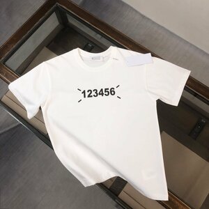 送料無料　Maison Margiela マルタンマルジェラ メンズ　Tシャツ　数字ロゴ　背中イラスト　半袖　M-XXL　サイズ選択可能　4145