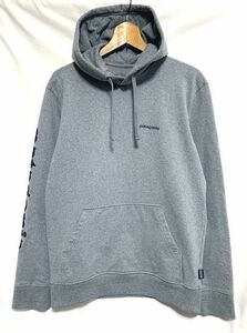 ☆美品　patagonia パタゴニア　Text Logo Uprisal Hoody スリーブロゴプリント スウェット プルオーバーフーディ グレー S