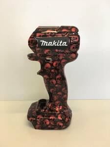 マキタ　makita インパクトドライバー　TD147用　カスタムハウジング（外装）　ミニスカルレッド柄　艶有り仕様　新品