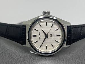 【M100】分解掃除済み 綺麗 GRAND SEIKO GS HI-BEAT 36000 1964-0010 絹目文字盤 レディース 稼働品 手巻き腕時計