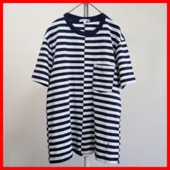 ユニクロ✕JWアンダーソン【アシンメトリーボーダーポケット付Tシャツ】カットソー