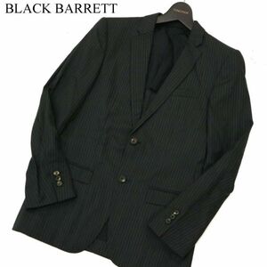 BLACK BARRETT ブラックバレット ニールバレット 通年 背抜き 絹 シルク混 ストライプ★ テーラード ジャケット Sz.1 メンズ　A3T01917_3#O