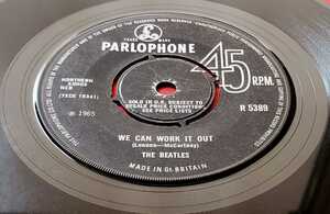 ラベル間違いのエラー盤!! WE CAN WORK IT OUT / DAY TRIPPER / THE BEATLES ザ ビートルズ PARLOPHONE R5389 mono UKオリジナル 7インチ