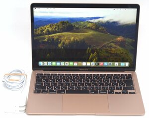 最短発送 美品 MacBook Air (M1, 2020) 8コア/7コア メモリ:8GB SSD:256GB MGND3J/A ゴールド H2RP