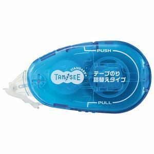 【新品】（まとめ）TANOSEE テープのり（リフィル式ドットタイプ） 本体 コンパクト 8.4mm×15m ブルー 1セット（10個） 【×3セット