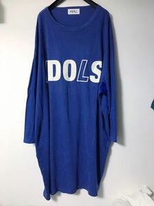 KIDILL 15SS IDOLS メッシュ切り替え Tシャツ ロンT ブルー オーバーサイズ グラフィック ロング