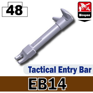L0047W　AFM タクティカル ブリーチングバールEB14/ライトシルバー CQCスタイルに/特殊部隊装備/フィグ用