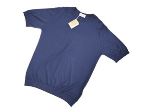 日本別注★メンズ S ジョンスメドレー 最高級コットン クルーネックTシャツ S4633 フレンチネイビー JOHN SMEDLEY イギリス製★同梱不可