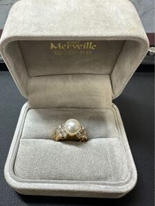 【1円〜】 パール 指輪 真珠 18金 K18 リング アクセサリー ダイヤモンド 0.88ct 