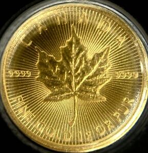 【ご紹介します】カナダ 2023年メイプルリーフ純金貨1g 造幣局密封パック個体番号入 未流通貨 小さくても純金の貴重度をお手にして下さい②