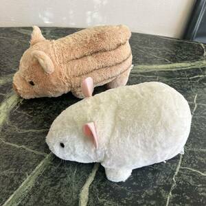 【新品】動物ぬいぐるみ★ねずみ いのしし ノベルティ ふわふわ セット 置物 インテリア プレゼント 干支 かわいい